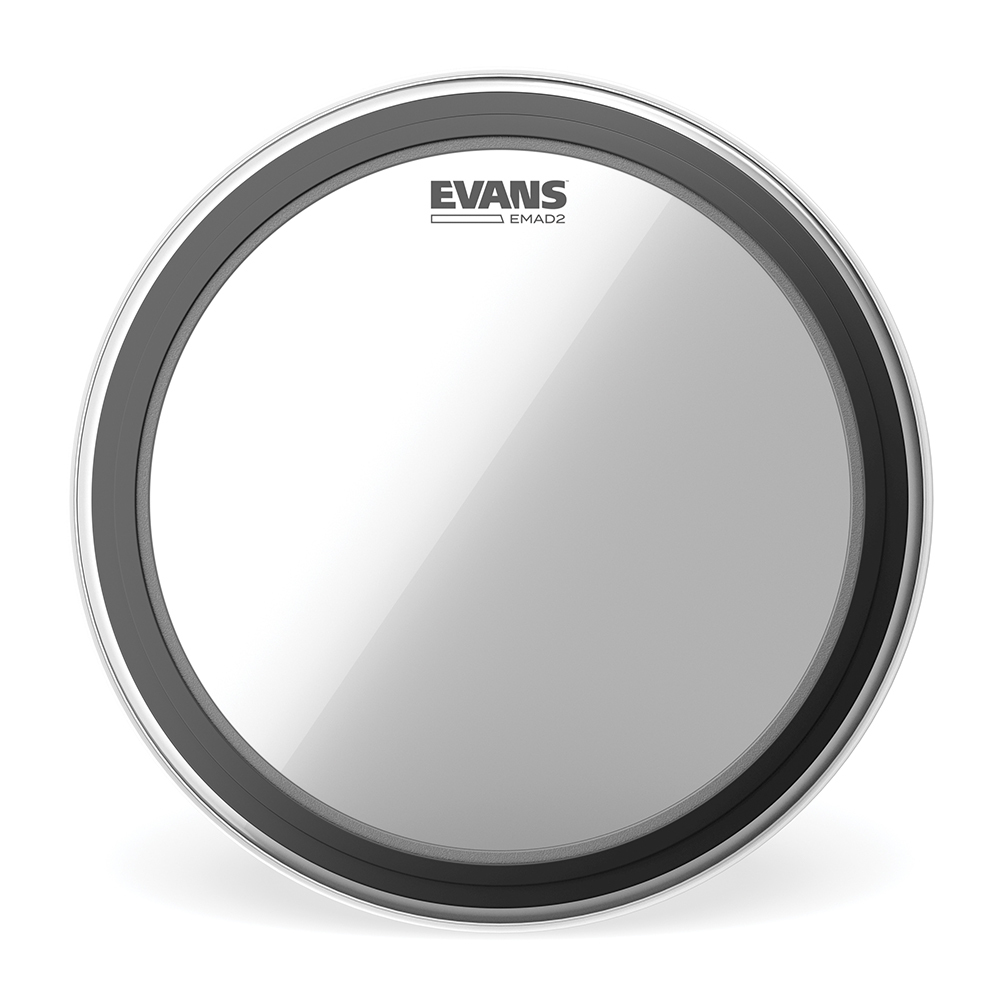 22 Inch EMAD2 Bass Drum Head Batter Clear