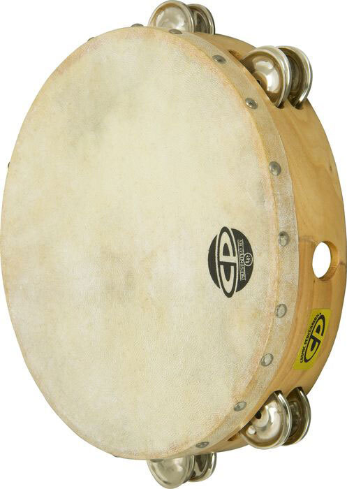 Cp Wood Head Sng Row 10Inch Tambourine