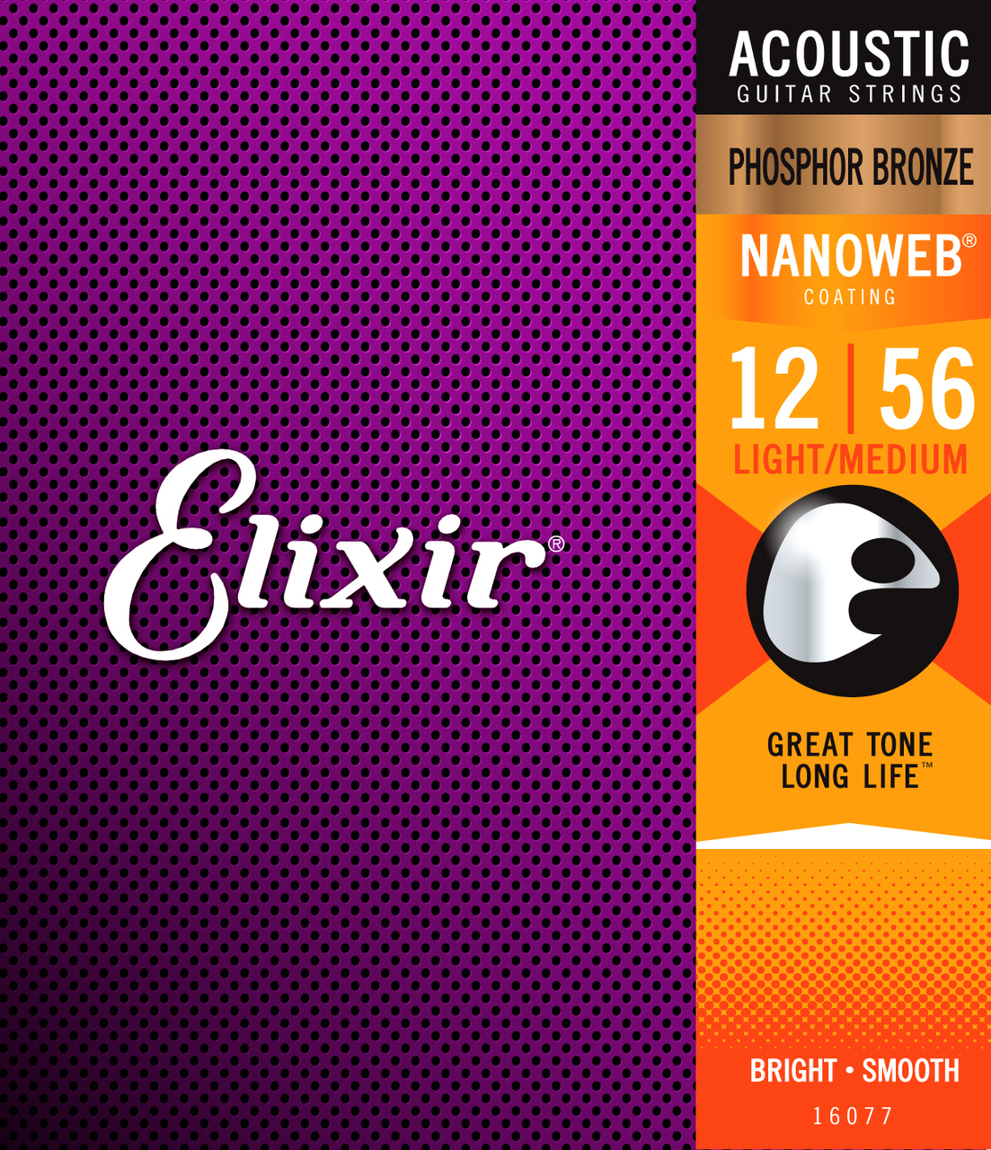 Acoustic Gtr Str Set 12/56 Ctd-Ph/Br Lt Nanoweb