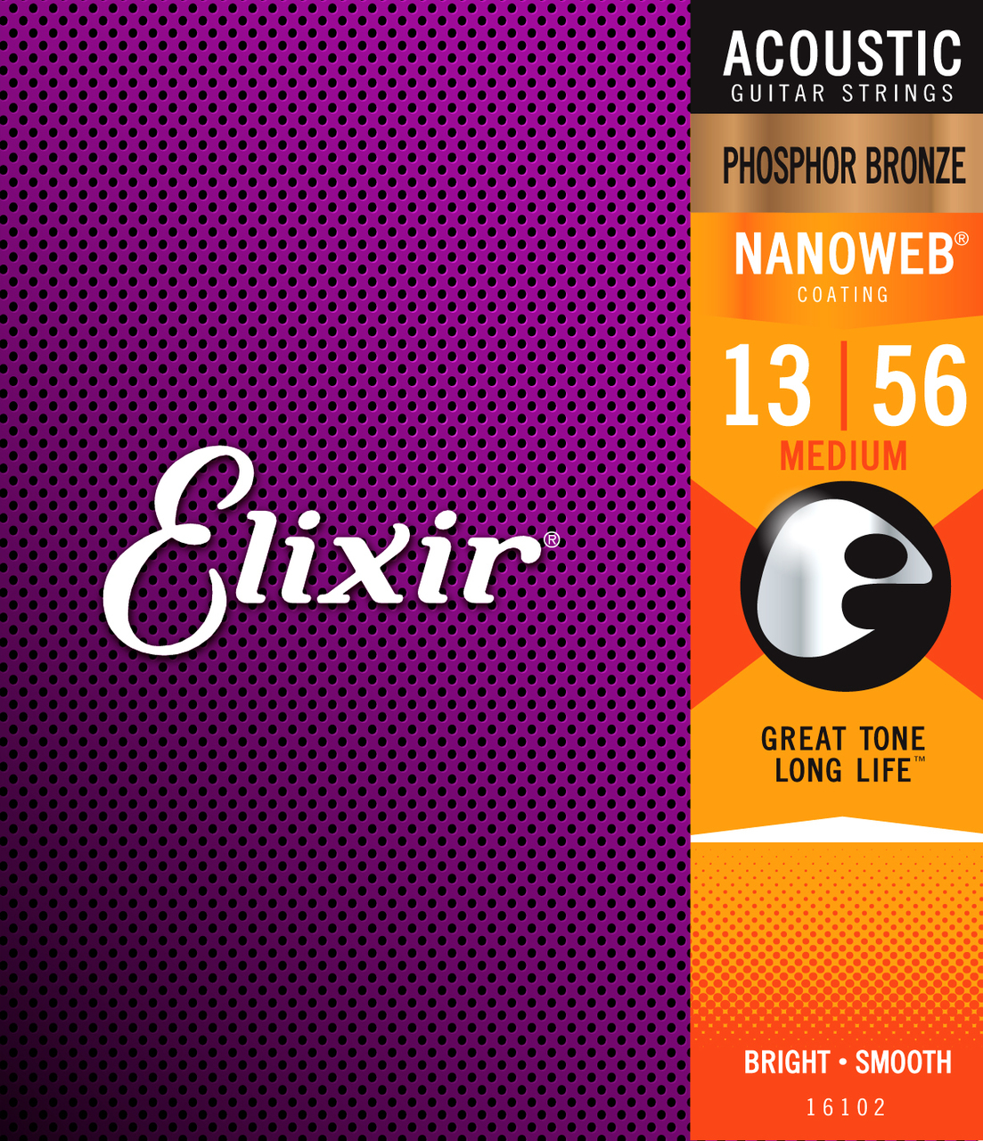 Acoustic Gtr Str Set 13/56 Ctd-Ph/Br Med Nanoweb