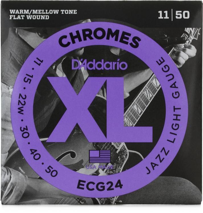 D'Addario Electric Guitar Set 11/50 Flat Wound