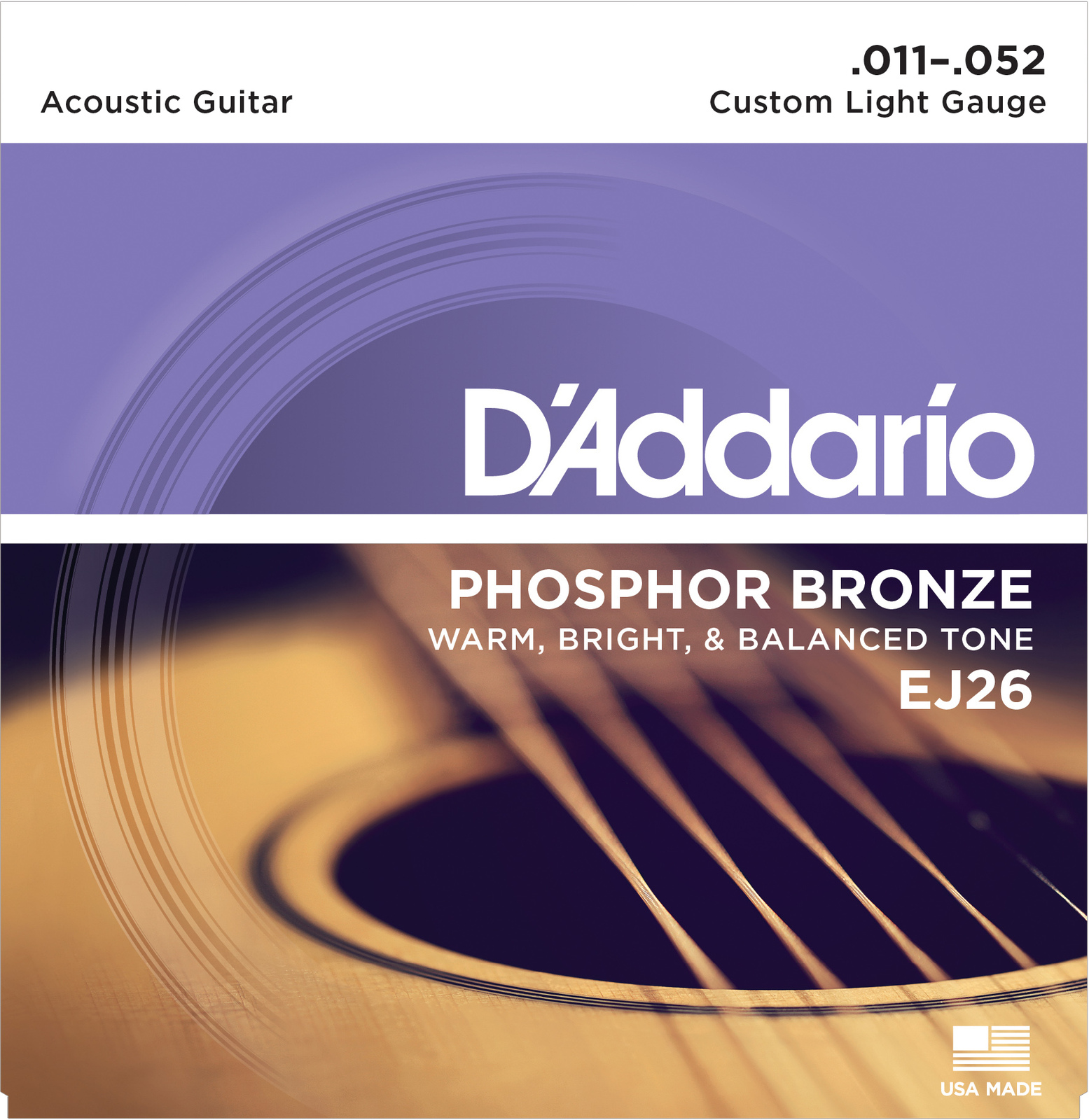 Acoustic Gtr Str Set 11/52 Ph/Br Custom/Lgt