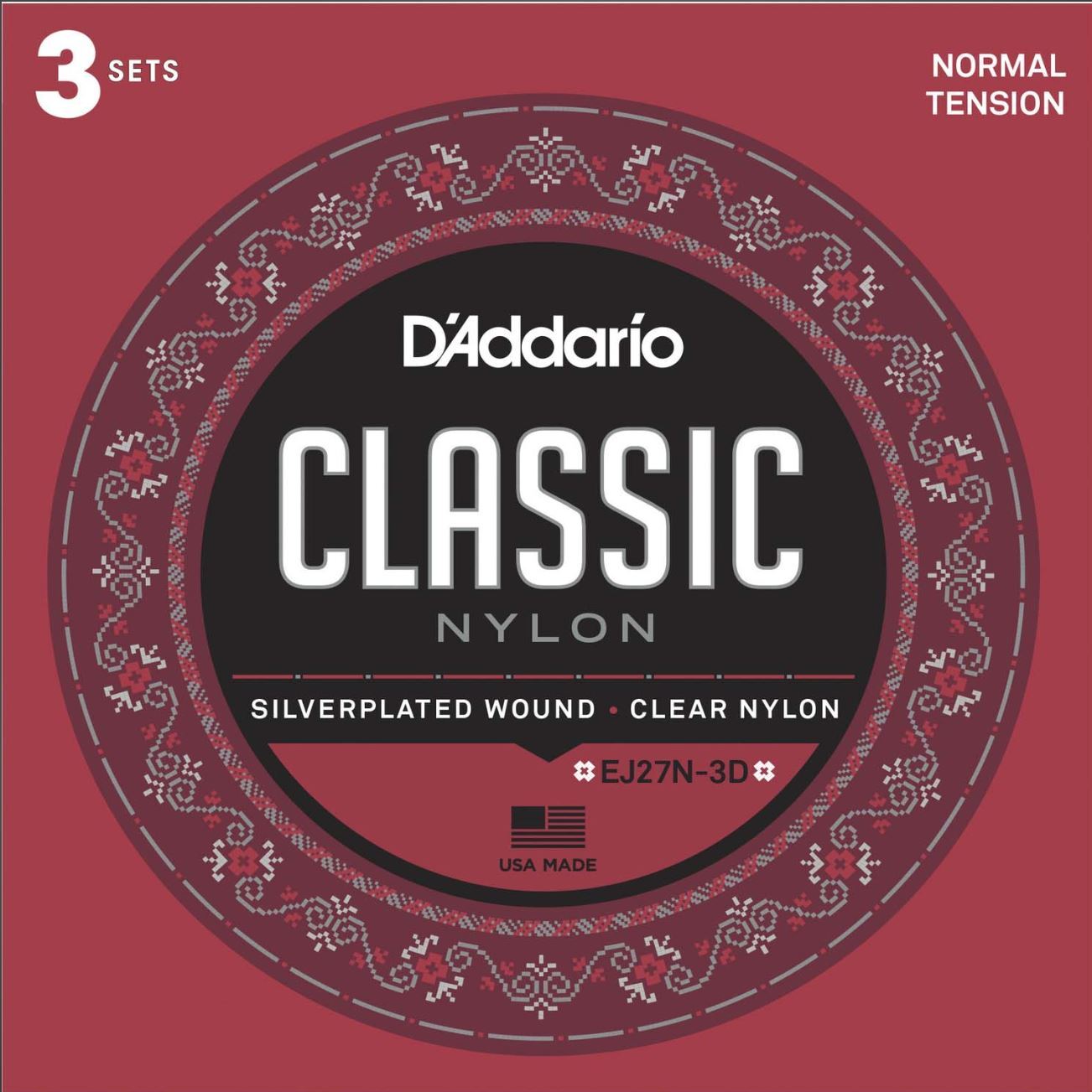 Classical Gtr Str Set Nylon Normal - 3 PACK