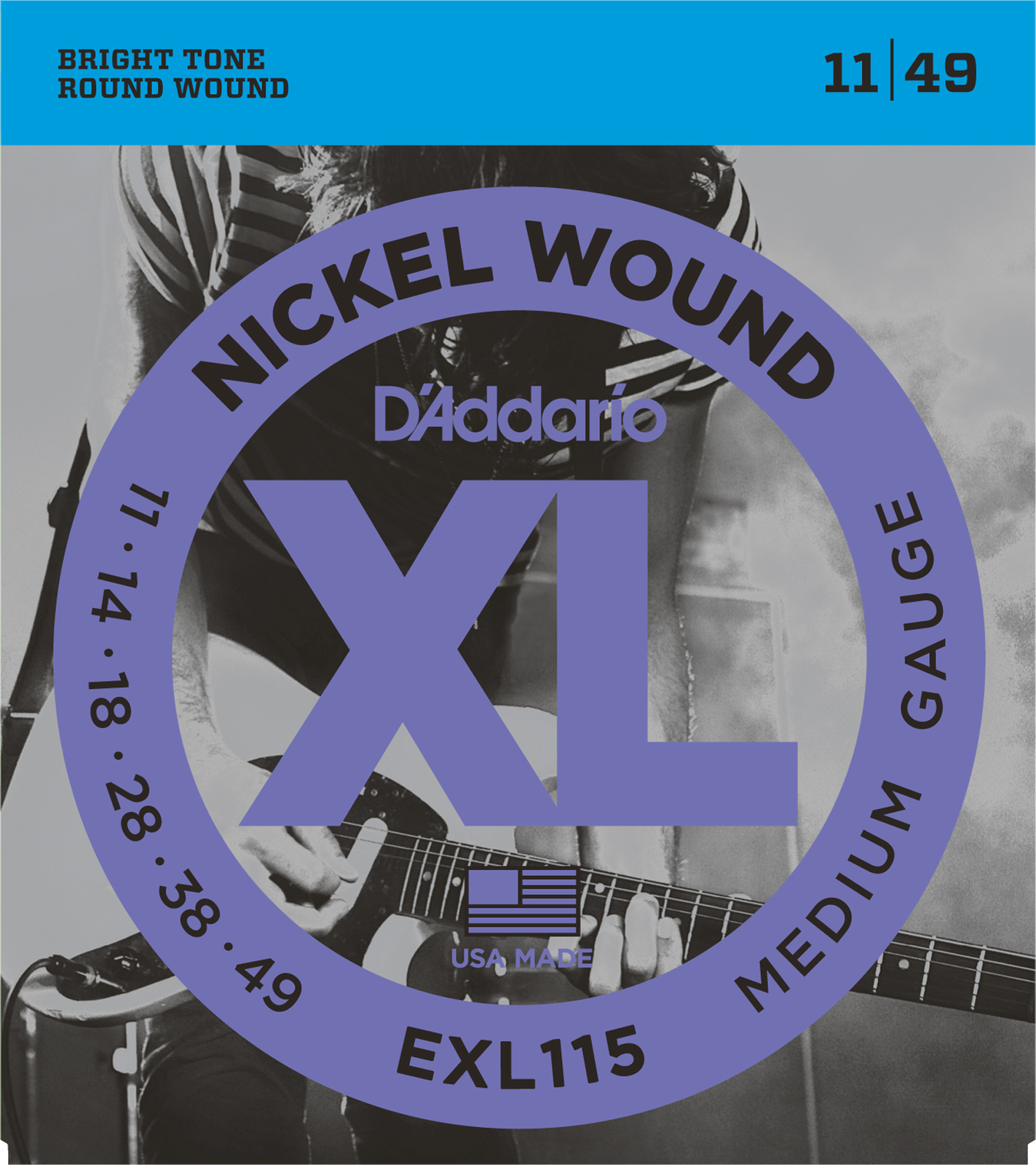 D'Addario EXL115-10P 11/49 NW Electric Guitar Set Q/P10
