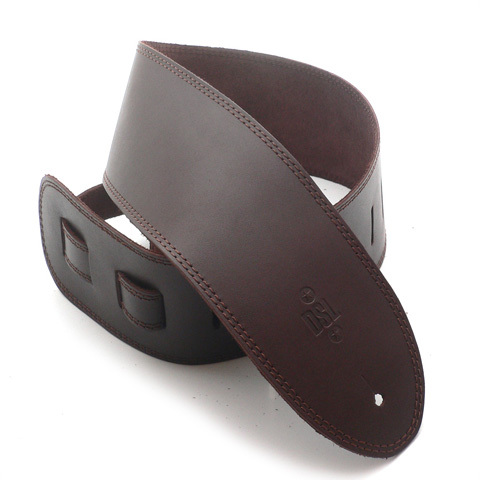 DSL 3.5" Leather Guitar Strap - Brown