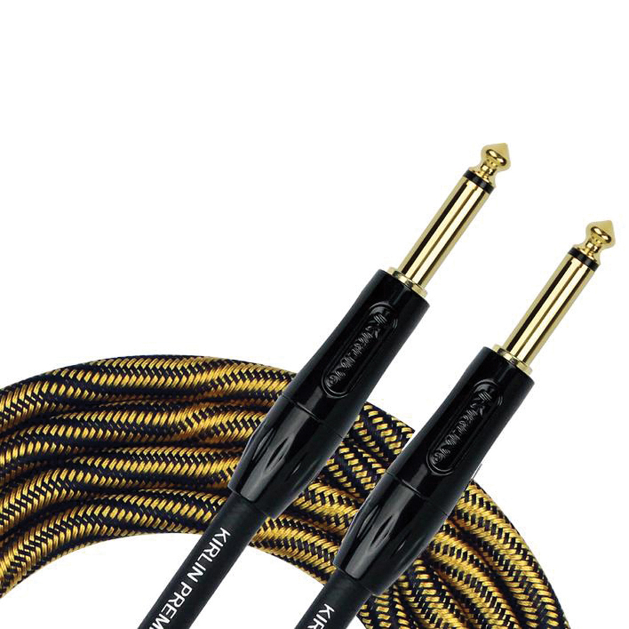 Kirlin 10Ft Premium Plus Wave Yellow Guitar Cable