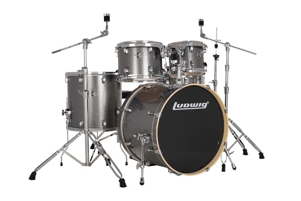 Ludwig Evolution 22" Drum Kit With Hardware - Platinum Sparkle