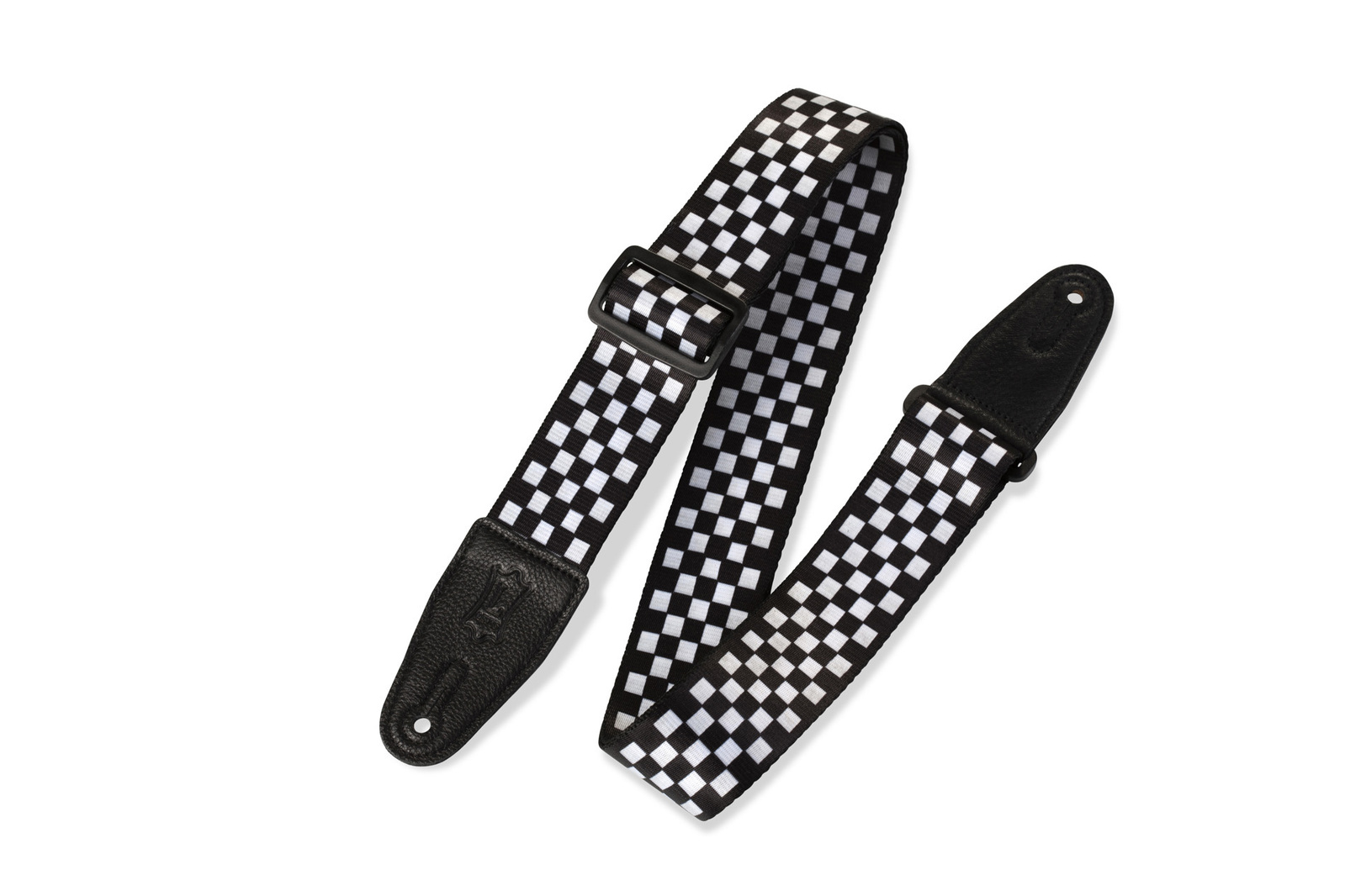 LEVY'S Checkerboard Motif Polyester Guitar Strap 2'' Wide