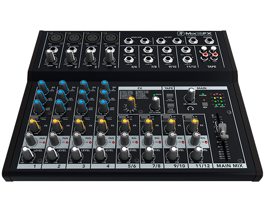 12-channel Compact Mixer w/ FX