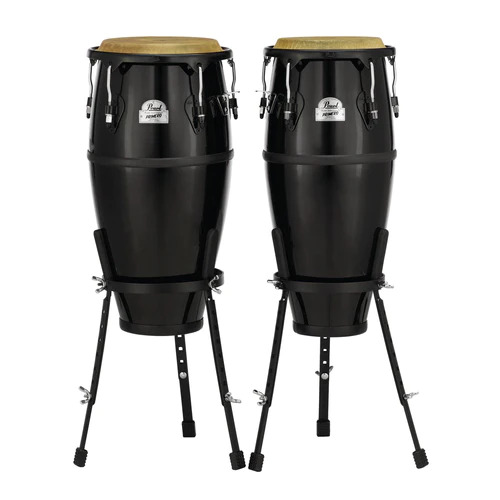 Pearl Primero Fibre Conga Set (10 & 11 Inch) With Basket Stands