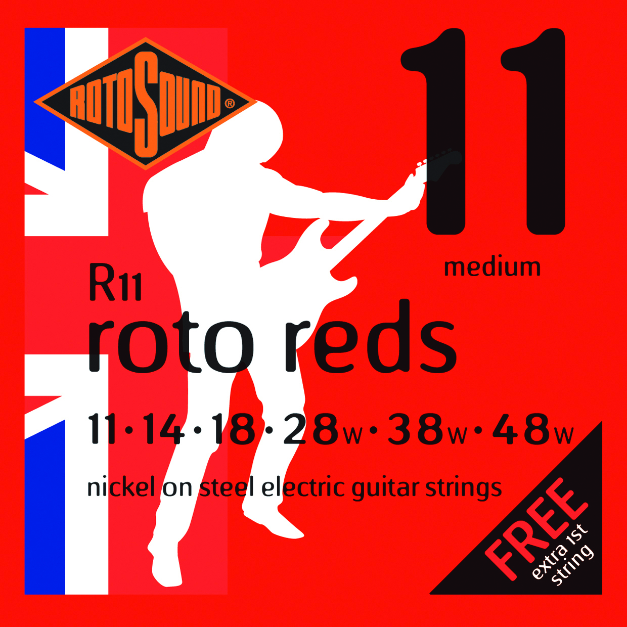 Rotosound R11 Roto Reds  Electric Set 11 - 48