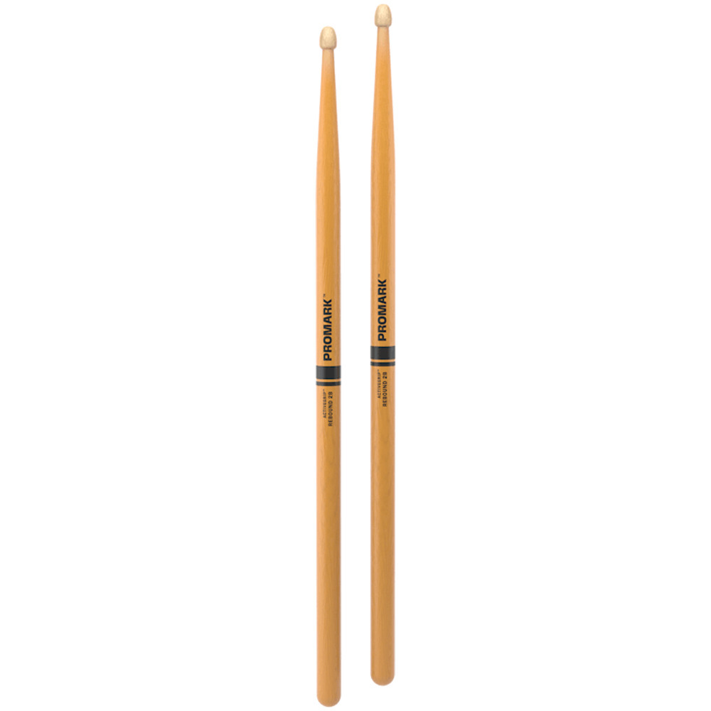 Promark R2BAGC Rebound 2B ActiveGrip Clear Hickory Drumsticks