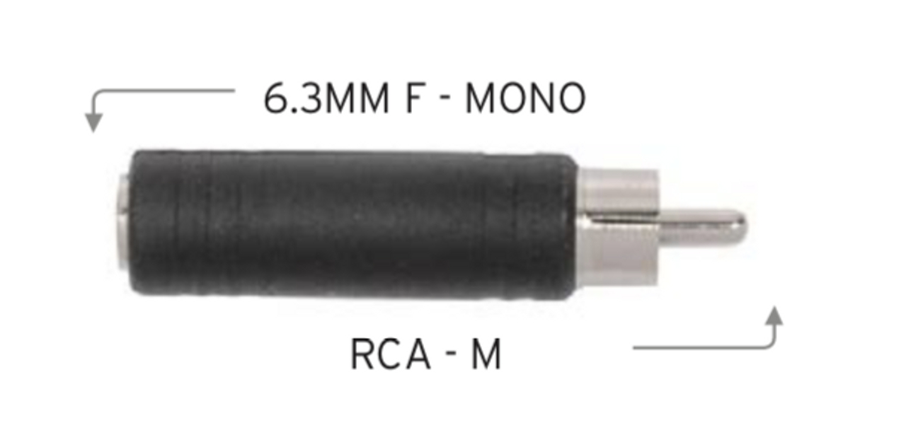 Carson RCA - 1/4" (6.3mm) Mono Socket Adaptor