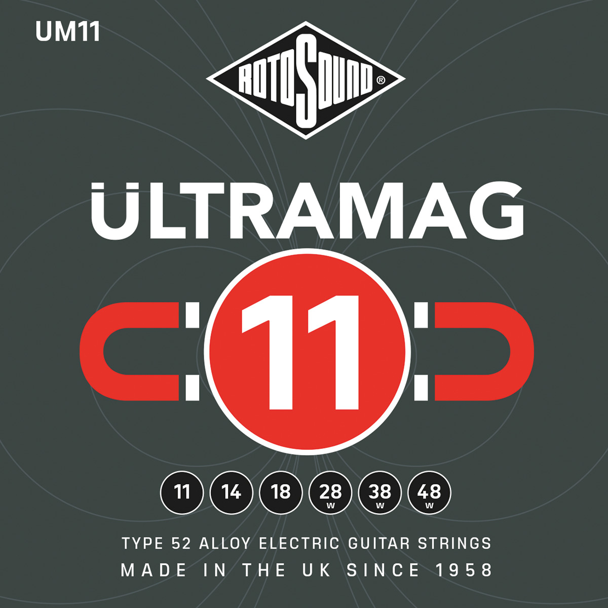 Rotosound Rum11 Ultramag Electric Set 11 - 48