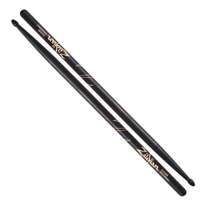 Zildjian 5A Wood Tip Drumsticks - Black
