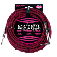 25 Ft Strght/Angle Braided Blk/Red Cable