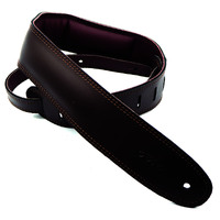 DSL 2.5" Padded Leather Guitar Strap Brown