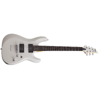Schecter C-6 Deluxe Electric Guitar in Satin White