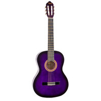 Valencia 100 Series 4/4 Classical Guitar in Purple Burst