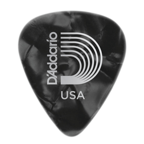 D'Addario Black Pearl Celluloid Guitar Pick, Light