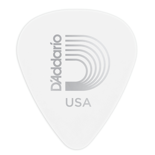 D'Addario White-Color Celluloid Guitar Pick, Heavy
