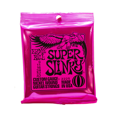 Electric Gtr Str Set 09/42 Sup Slinky Pink