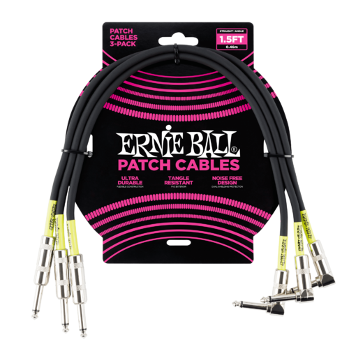 1.5 Ft Strght/Angle 3Pk Blk Patch Cable Bl
