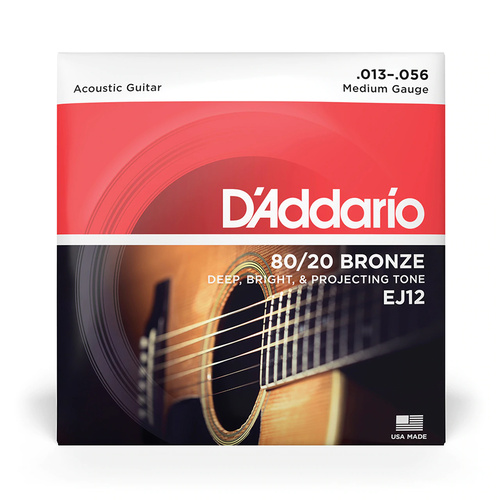 Acoustic Guitar String Set 80/20 Bronze EJ12