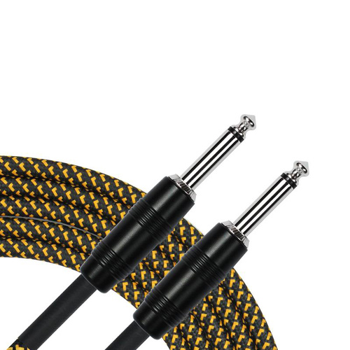 Kirlin10Ft Tweed Woven Guitar Cable Straight - Ra