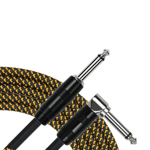 Kirlin 20Ft Tweed Woven Guitar Cable Straight - Ra