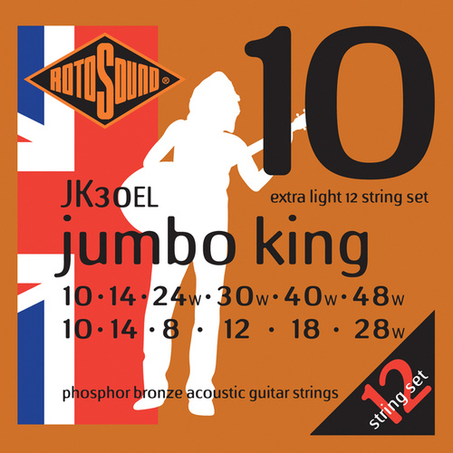 Rotosound Jk30El Jumbo King 12 String Phos