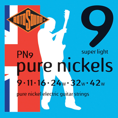 Rotosound Pn9 Pure Nickels Electric String Set 9 - 42