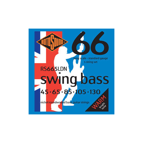 Rotosound Rs665Ldn Swing Bass 66 5 String 45-130 Nickel