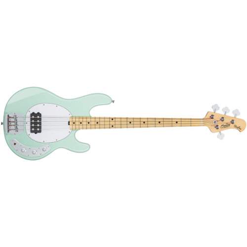 Stingray 4 Active 2 Band Eq Humbucking Pup Maple Fb in Mint Green