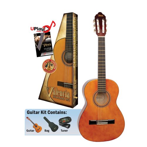 Valencia 100 Series 4/4 Classical Guitar Pack