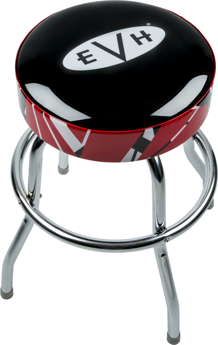 EVH Logo Bar Stool with Striped Trim 24" Height