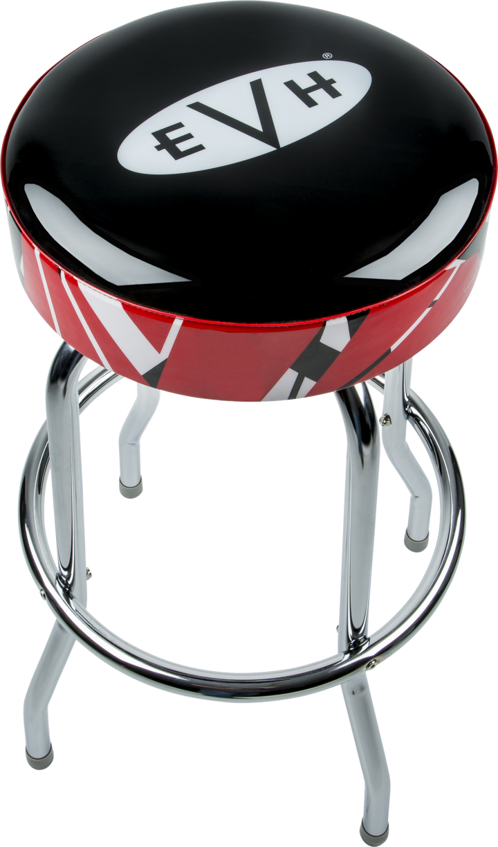 EVH Logo Bar Stool with Striped Trim 30" Height