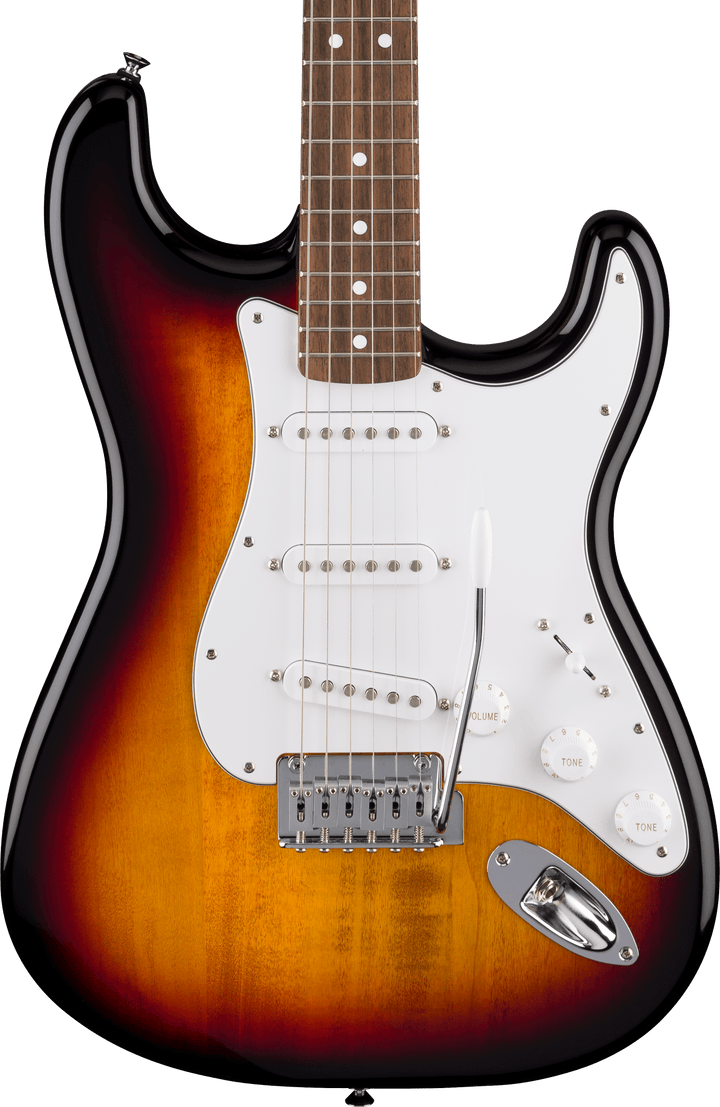 Fender Standard Stratocaster®, Laurel Fingerboard, White Pickguard, 3-Color Sunburst