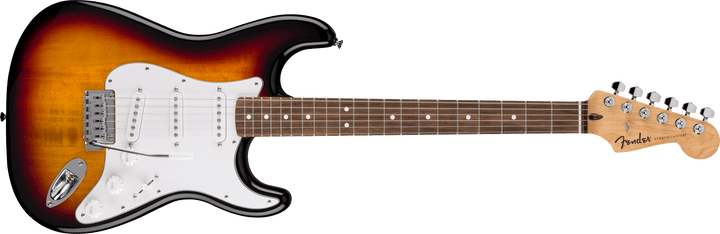 Fender Standard Stratocaster®, Laurel Fingerboard, White Pickguard, 3-Color Sunburst