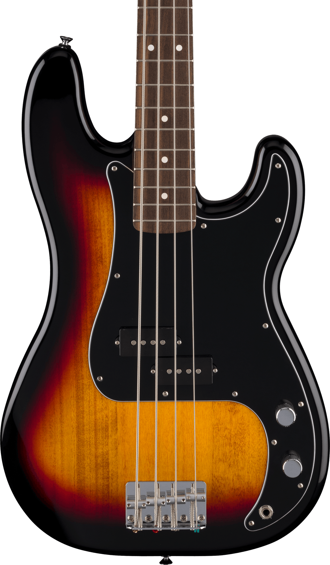 Fender Standard Precision Bass®, Laurel Fingerboard, Black Pickguard, 3-Color Sunburst