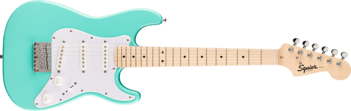Squier Mini Stratocaster®, Maple Fingerboard, White Pickguard, Sea Foam Green