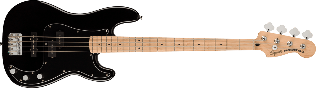 Squier Affinity Series™ Precision Bass® PJ Pack, Maple Fingerboard, Black, Gig Bag, Rumble 15 - 240V AU