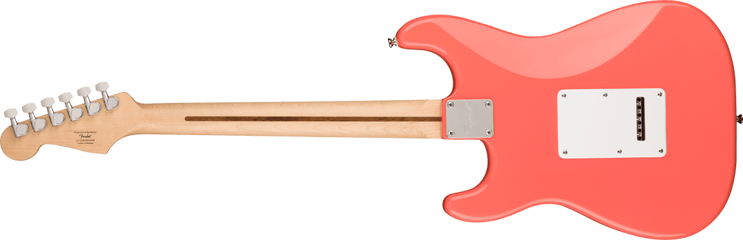 Squier Sonic® Stratocaster® HSS, Maple Fingerboard, White Pickguard, Tahitian Coral