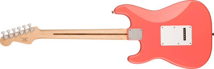 Squier Sonic® Stratocaster® HSS, Maple Fingerboard, White Pickguard, Tahitian Coral