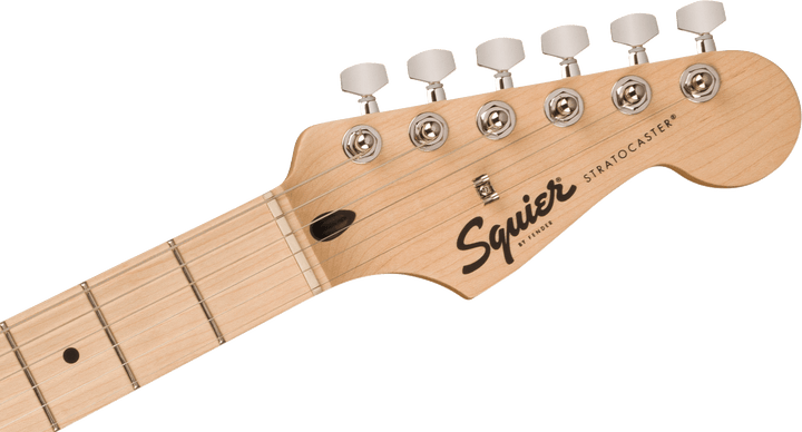 Squier Sonic® Stratocaster® HSS, Maple Fingerboard, White Pickguard, Tahitian Coral