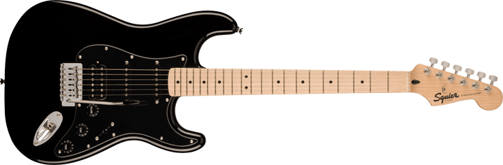 Squier Sonic® Stratocaster® HSS, Maple Fingerboard, Black Pickguard, Black