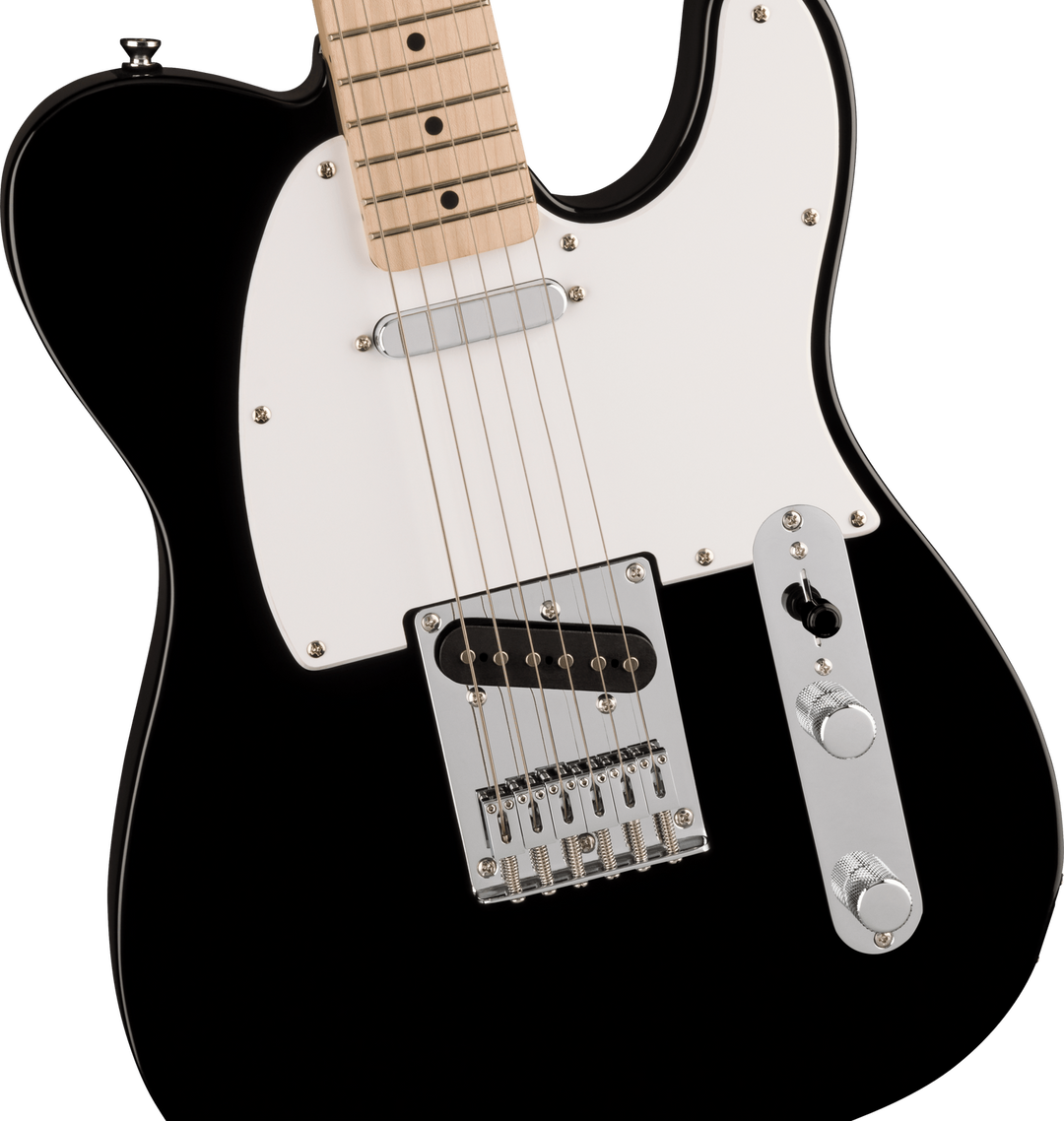 Squier Sonic Telecaster, Black with White Pick Guard