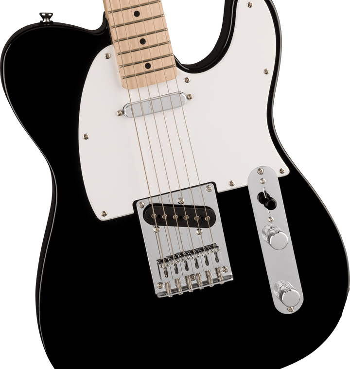 Squier Sonic Telecaster, Black with White Pick Guard
