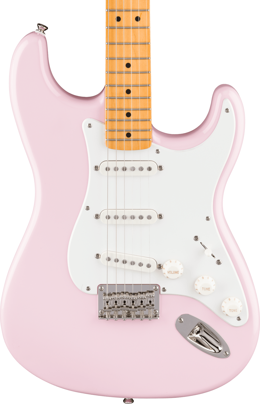 Squier Classic Vibe™ '50s Stratocaster® HT, Maple Fingerboard, Parchment Pickguard, Shell Pink