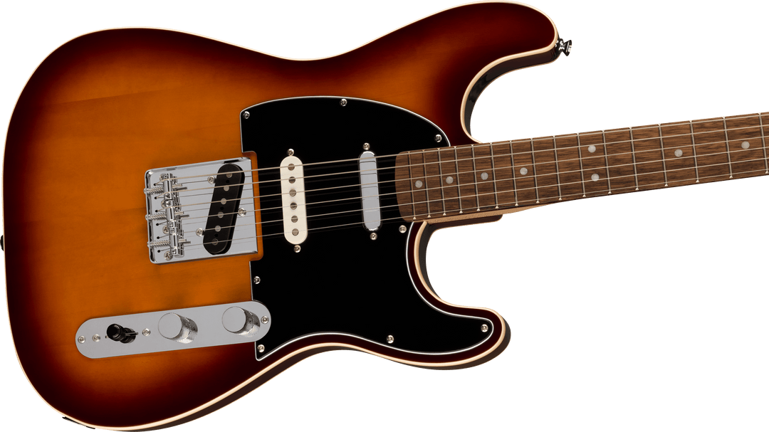 Squier Paranormal Custom Nashville Stratocaster®, Laurel Fingerboard, Black Pickguard, Chocolate 2-Color Sunburst